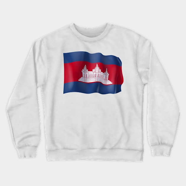 Cambodia flag Crewneck Sweatshirt by SerenityByAlex